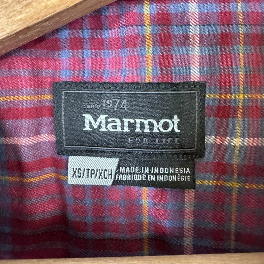 Marmot Womens size XS Lakota Flannel Chambray Long Sleeve Button Up Shirt Hiking - Picture 8 of 12